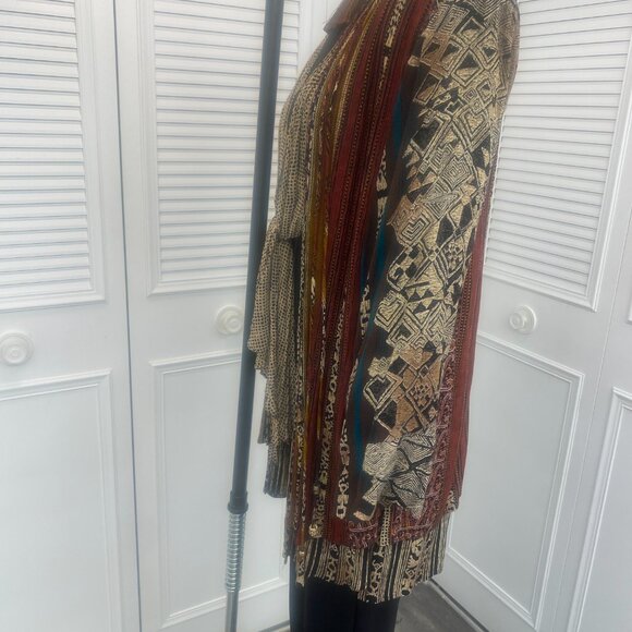 Vintage 90s African Print Carole Little Jacket Sz. L - Picture 6 of 13